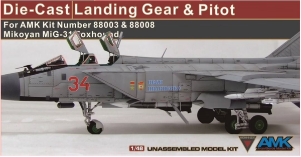 AMK - AMK 1/48 Die-Cast Landing Gear for MiG31