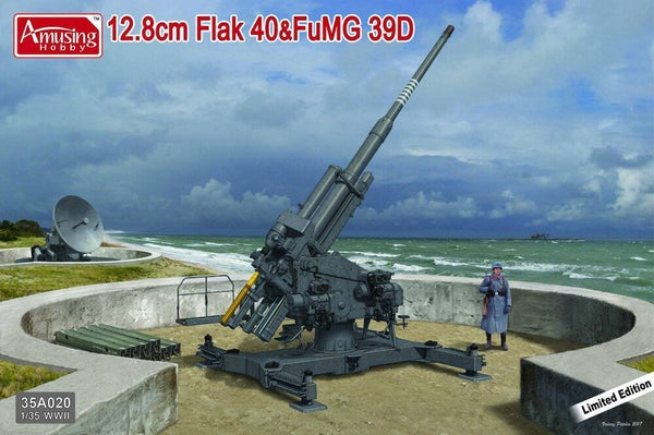 35A020 1/35 12.8cm Flak 40andFuMG 39D Plastic Model Kit