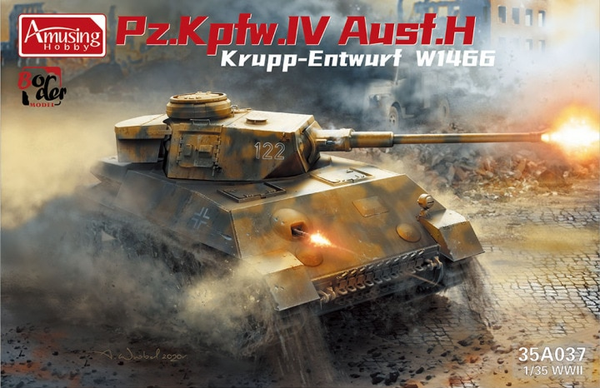 35A037 1/35 Panzer IV Ausf.H KruppEntwurf W1466 Plastic Model Kit