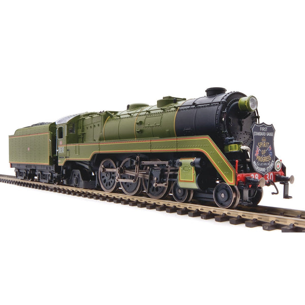 HO C38 Class 462 Pacific Express Locomotive 3830 Spirit of Progress Olive Green with Black Smoke Box