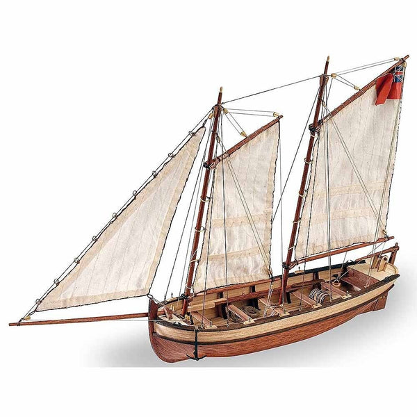 19015 1/50 HMS Endeavours Captain Longboat Wooden Ship Model