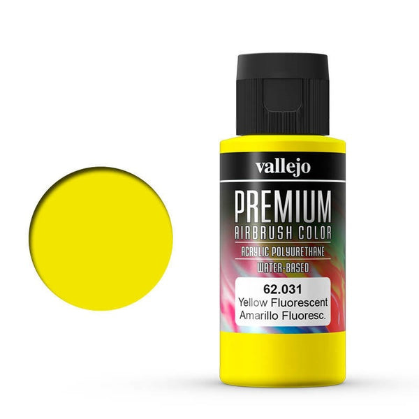 62031 Premium Colour Fluorescent Yellow 60 ml Acrylic Airbrush Paint