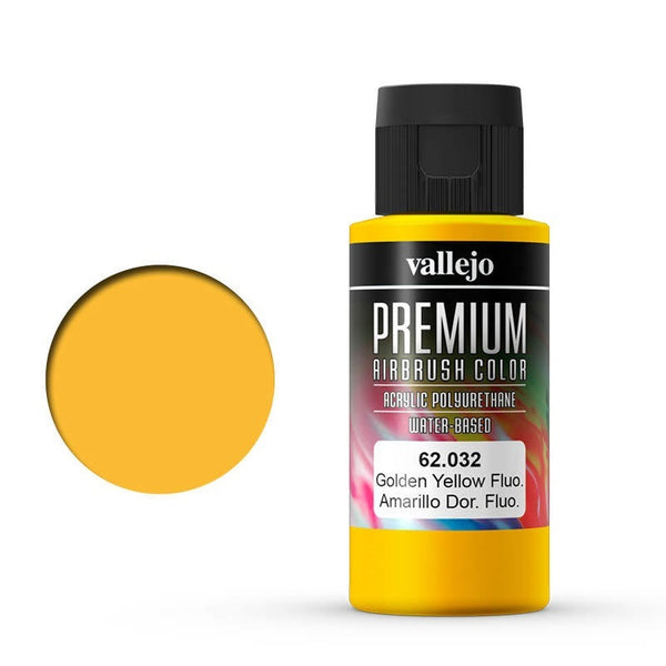 62032 Premium Colour Fluorescent Gondel Yellow 60 ml Acrylic Airbrush Paint