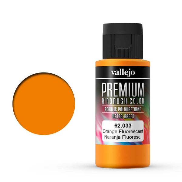 62033 Premium Colour Fluorescent Orange 60 ml Acrylic Airbrush Paint