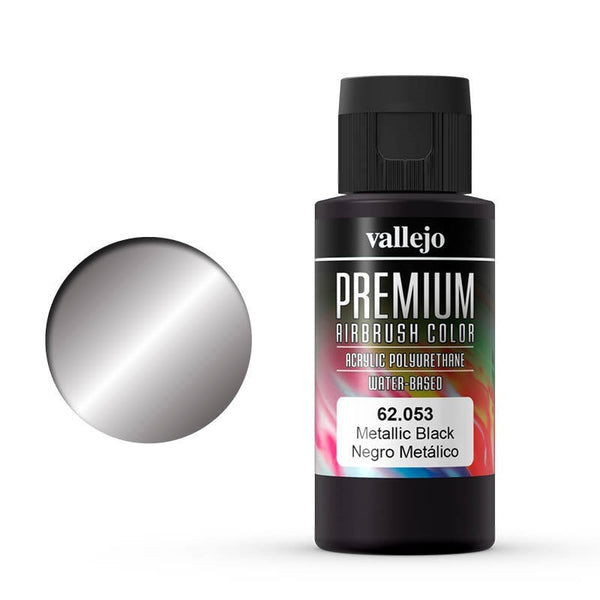 62053 Premium Colour Metallic Black 60 ml Acrylic Airbrush Paint