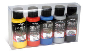 62103 Premium Colour Metallics 5 Colour Set Acrylic Airbrush Paint