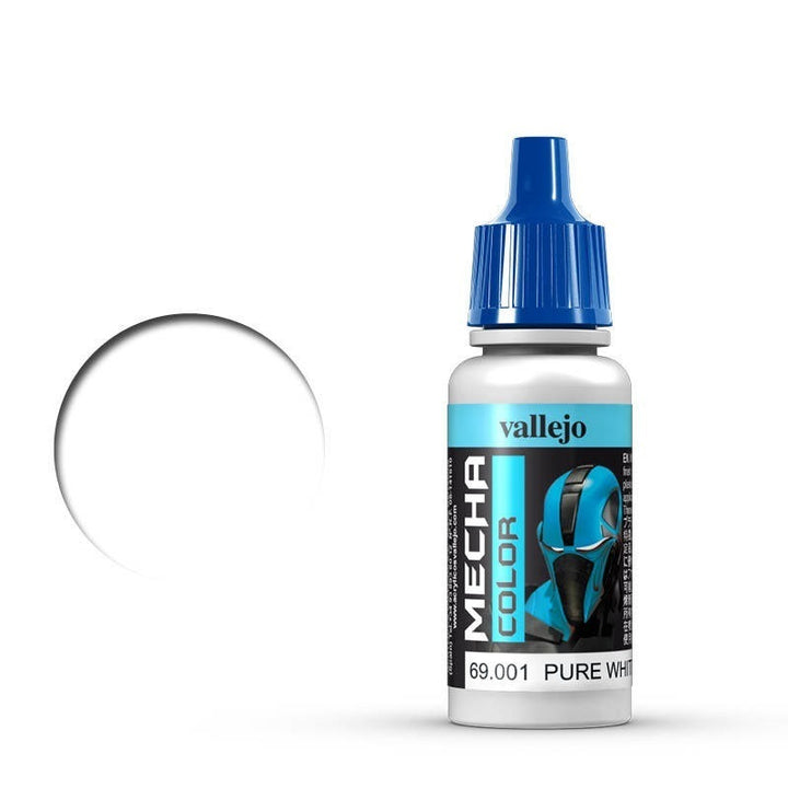 Vallejo - Vallejo 69001 Mecha Colour Pure White 17ml Acrylic Airbrush Paint