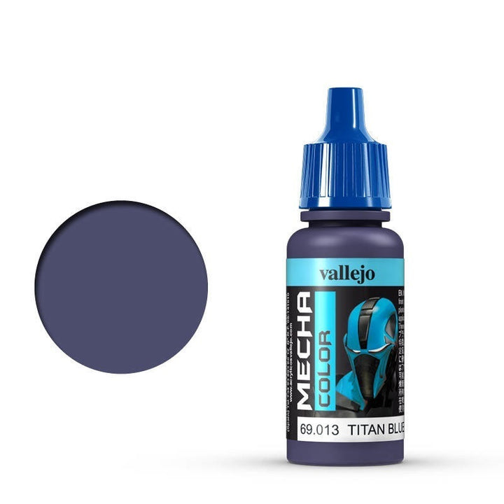 Vallejo - Vallejo 69013 Mecha Colour Titan Blue 17ml Acrylic Airbrush Paint