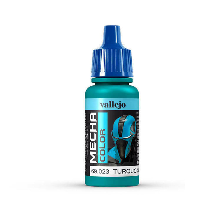 Vallejo - Vallejo 69023 Mecha Colour Turquoise 17ml Acrylic Airbrush Paint