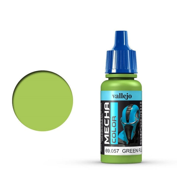 Vallejo - Vallejo 69057 Mecha Colour Green Fluorescent 17ml Acrylic Airbrush Paint