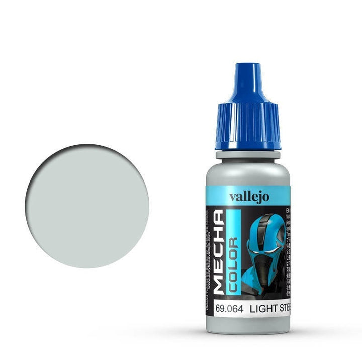 Vallejo - Vallejo 69064 Mecha Colour Light Steel 17ml Acrylic Airbrush Paint