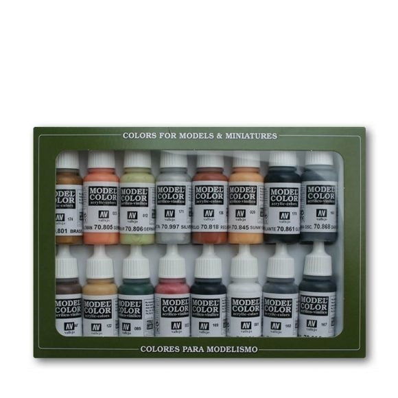 70107 Model Colour German Colors WWII 16 Colour Acrylic Paint Set