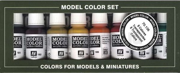 70136 Model Colour Transparent Colors 8 Colour Acrylic Paint Set