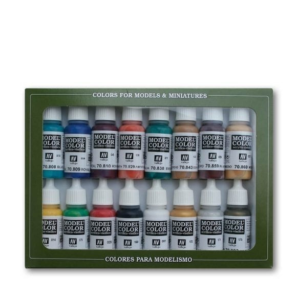 Vallejo - Vallejo 70142 Model Colour Medieval Colors 16 Colour Acrylic Paint Set