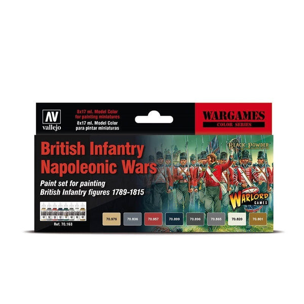 70163 Model Colour Wargames British Infantry Napoleonic Wars 8 Colour Acrylic Paint Set