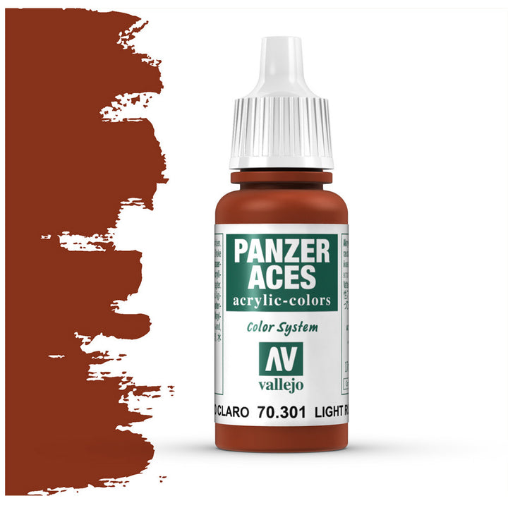 Vallejo - Vallejo 70301 Panzer Aces Light Rust 17 ml Acrylic Paint