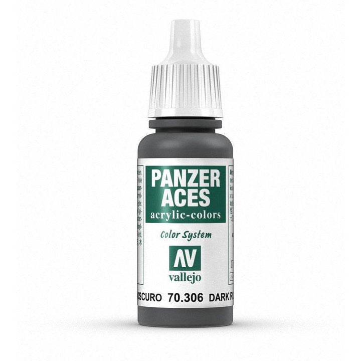 Vallejo - Vallejo 70306 Panzer Aces Dark Rubber 17 ml Acrylic Paint