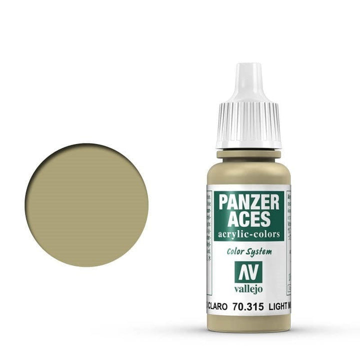 Vallejo - Vallejo 70315 Panzer Aces Light Mud 17 ml Acrylic Paint