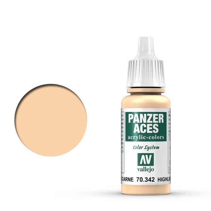 Vallejo - Vallejo 70342 Panzer Aces Flesh Highlights 17 ml Acrylic Paint