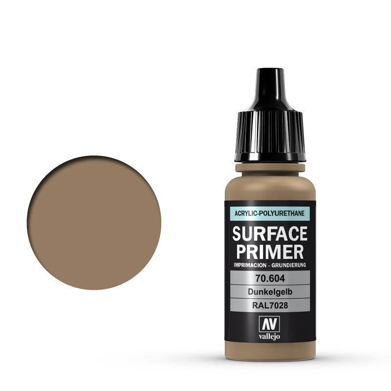 Vallejo - Vallejo 70604 Surface Primer German Dark Yellow 17 ml