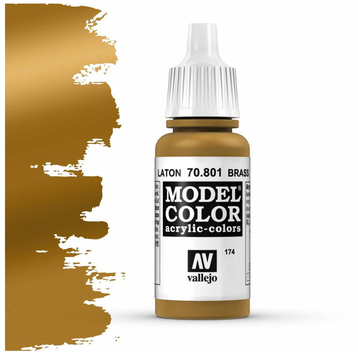 Vallejo - Vallejo 70801 Model Colour Metallic Brass 17 ml Acrylic Paint