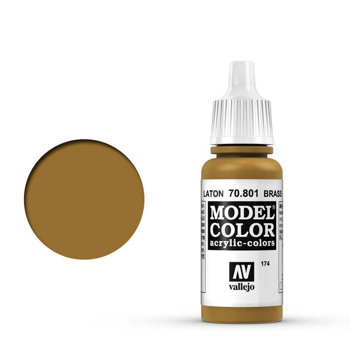 Vallejo - Vallejo 70801 Model Colour Metallic Brass 17 ml Acrylic Paint