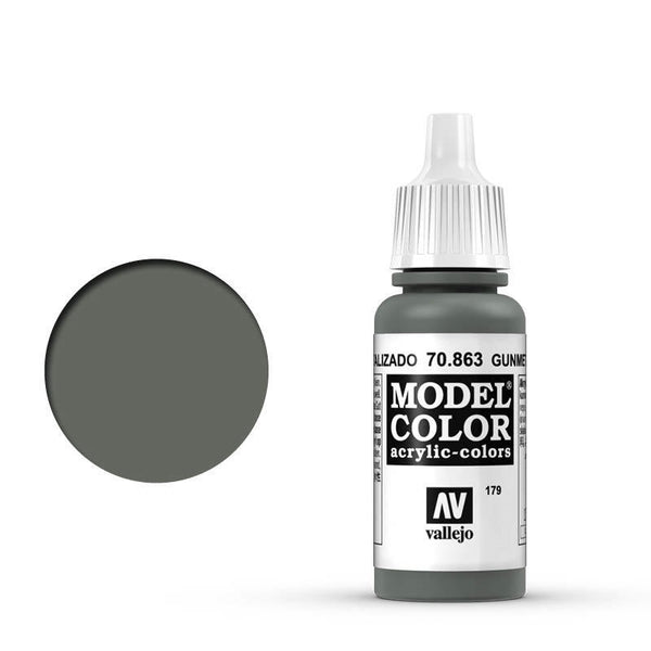 Vallejo - Vallejo 70863 Model Colour Metallic Gunmetal Grey 17 ml Acrylic Paint