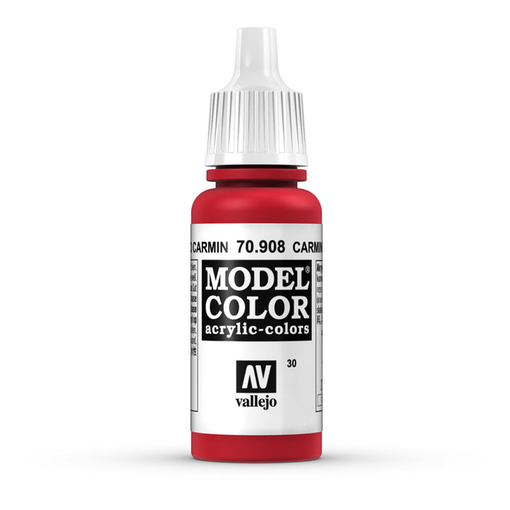 Vallejo - Vallejo 70908 Model Colour Carmine Red 17 ml Acrylic Paint