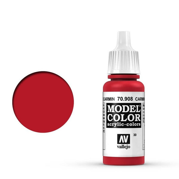 Vallejo - Vallejo 70908 Model Colour Carmine Red 17 ml Acrylic Paint