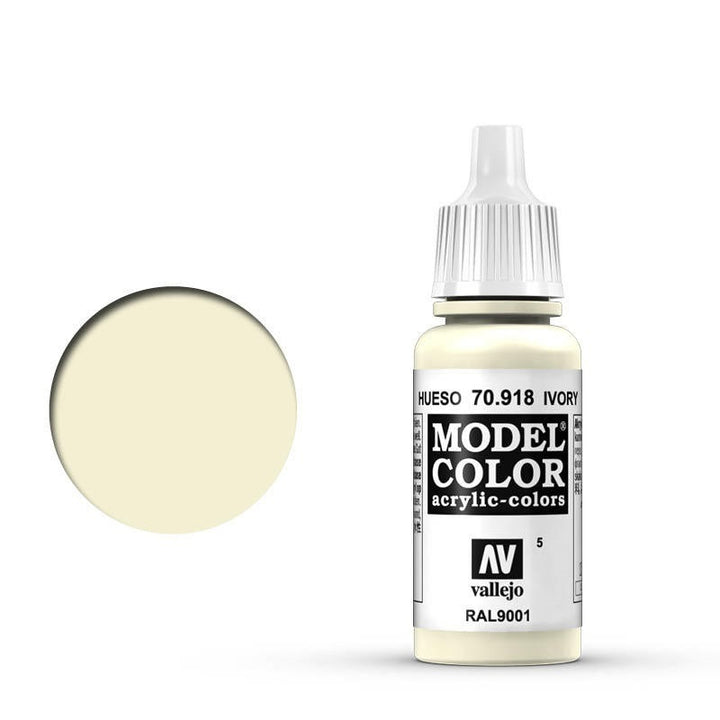 Vallejo - Vallejo 70918 Model Colour Ivory 17 ml Acrylic Paint