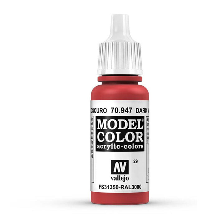 Vallejo - Vallejo 70947 Model Colour Dark Vermillion 17 ml Acrylic Paint