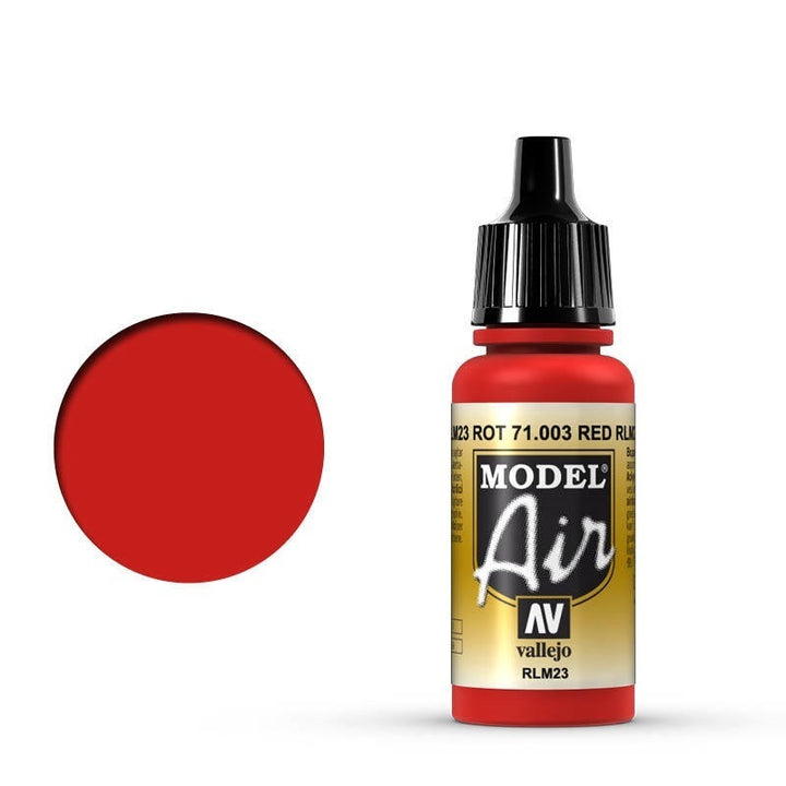 Vallejo - Vallejo 71003 Model Air Red RLM23 17 ml Acrylic Airbrush Paint