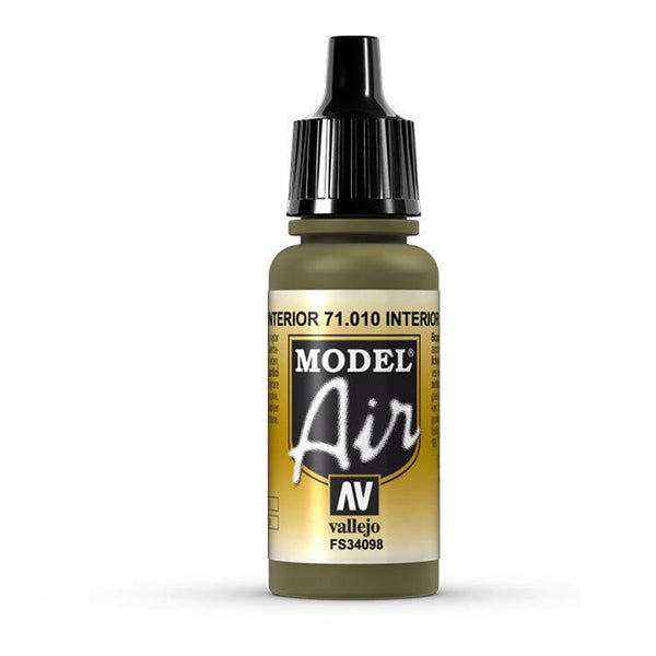 Vallejo - Vallejo 71010 Model Air Interior Green 17 ml Acrylic Airbrush Paint