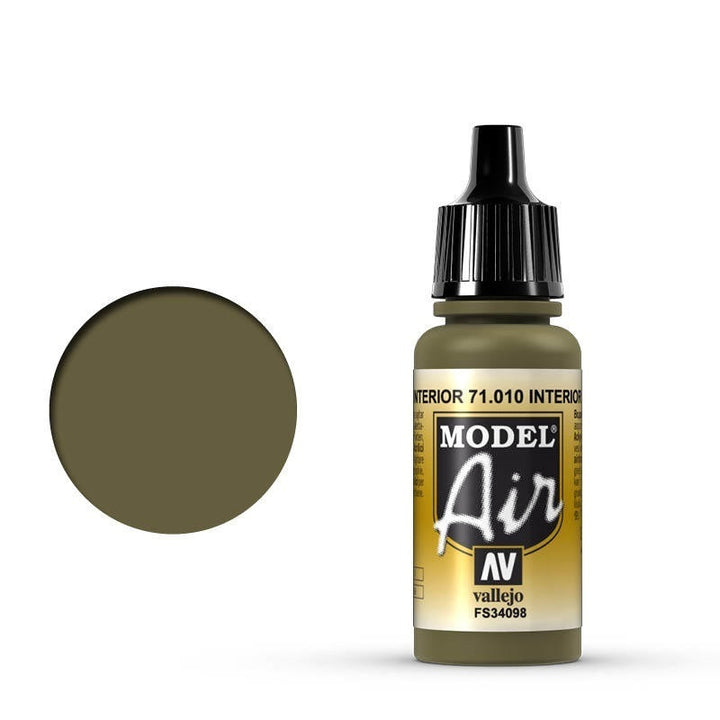 Vallejo - Vallejo 71010 Model Air Interior Green 17 ml Acrylic Airbrush Paint