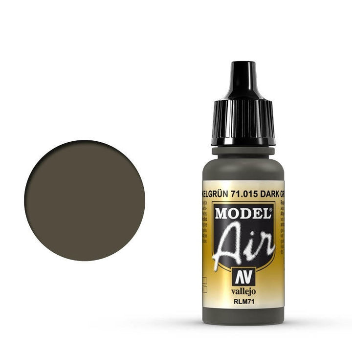 Vallejo - Vallejo 71015 Model Air Dark Green RLM71 17 ml Acrylic Airbrush Paint