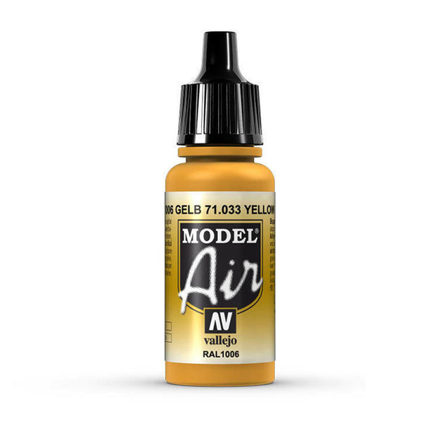 Vallejo - Vallejo 71033 Model Air Yellow Ochre 17 ml Acrylic Airbrush Paint