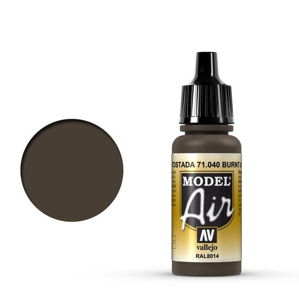 Vallejo - Vallejo 71040 Model Air Burnt Umber 17 ml Acrylic Airbrush Paint