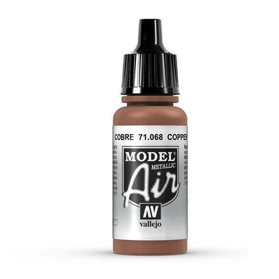 Vallejo - Vallejo 71068 Model Air Copper 17 ml Acrylic Airbrush Paint