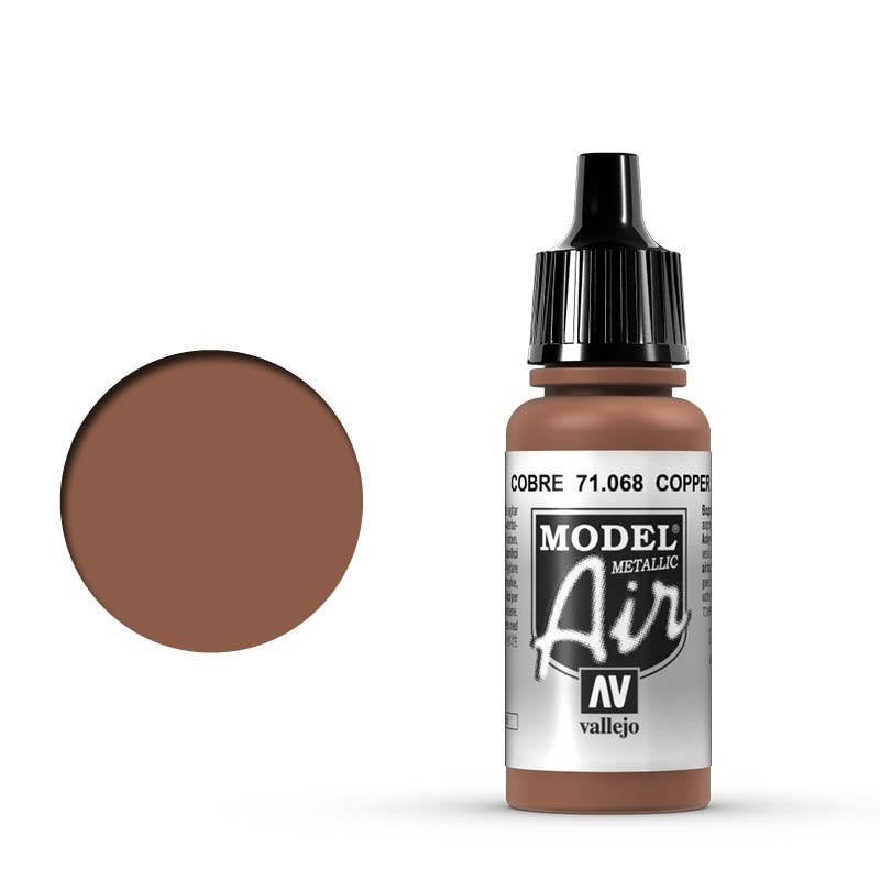 Vallejo - Vallejo 71068 Model Air Copper 17 ml Acrylic Airbrush Paint