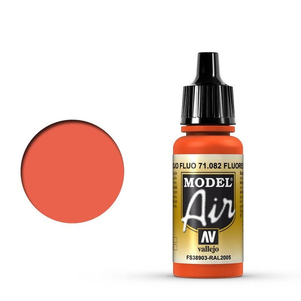 71082 Model Air Fluorescent Red 17 ml Acrylic Airbrush Paint