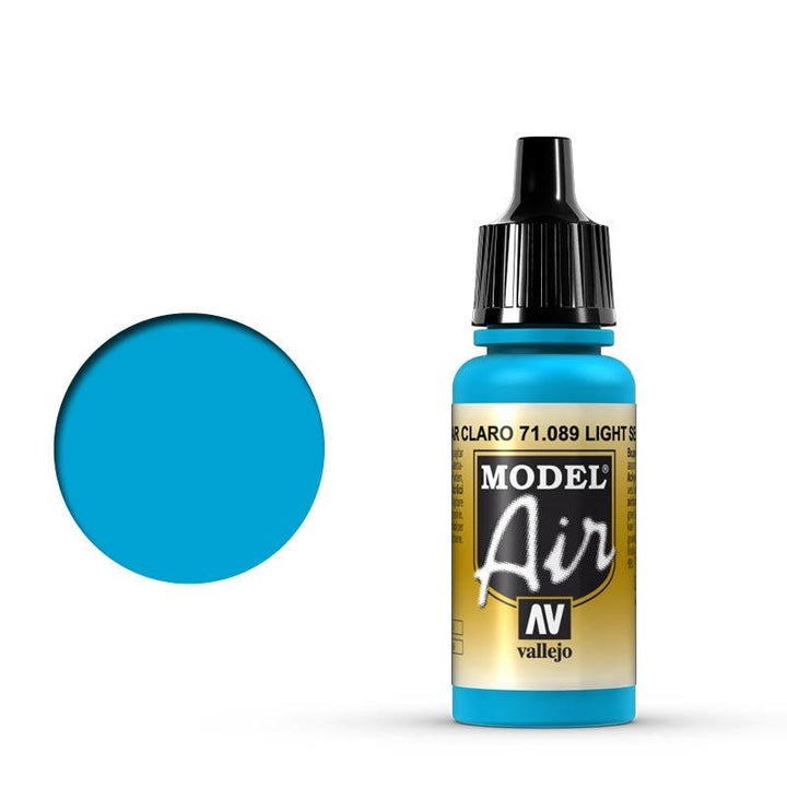 Vallejo - Vallejo 71089 Model Air Light Sea Blue 17 ml Acrylic Airbrush Paint