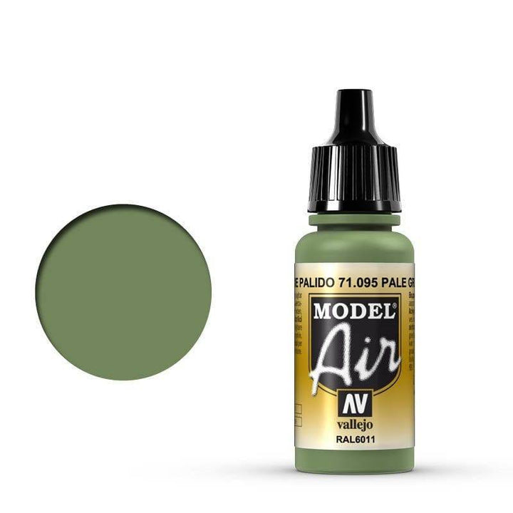 Vallejo - Vallejo 71095 Model Air Pale Green 17 ml Acrylic Airbrush Paint