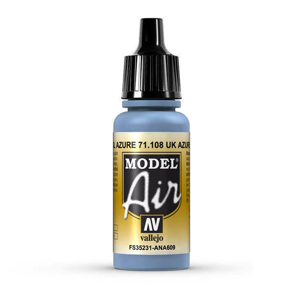 Vallejo - Vallejo 71108 Model Air UK Azure Blue 17 ml Acrylic Airbrush Paint