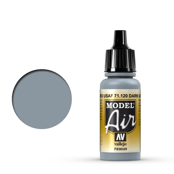 Vallejo - Vallejo 71120 Model Air Dark Ghost Gray 17 ml Acrylic Airbrush Paint