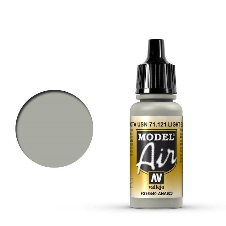 Vallejo - Vallejo 71121 Model Air Light Gull Gray 17 ml Acrylic Airbrush Paint