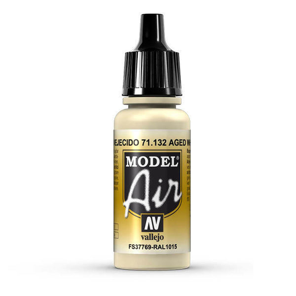 Vallejo - Vallejo 71132 Model Air Aged White 17 ml Acrylic Airbrush Paint