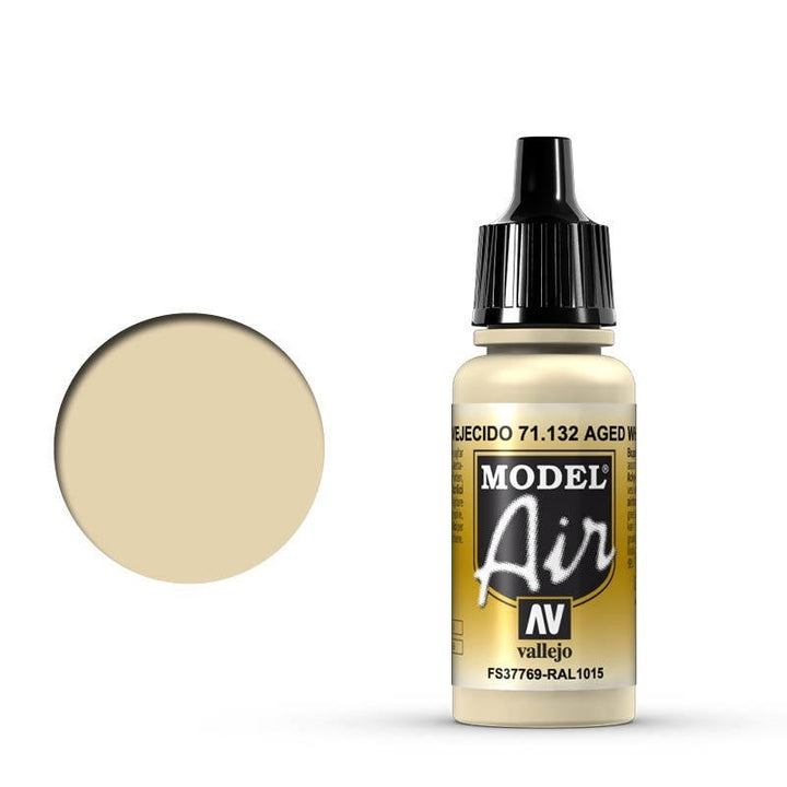 Vallejo - Vallejo 71132 Model Air Aged White 17 ml Acrylic Airbrush Paint