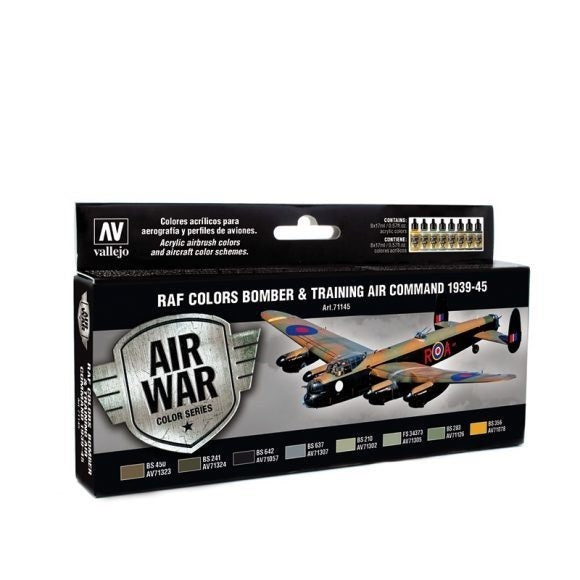 71145 Model Air RAF and FAA Bomber Air Command and Training Air 193945 8 Acrylic Paint Set