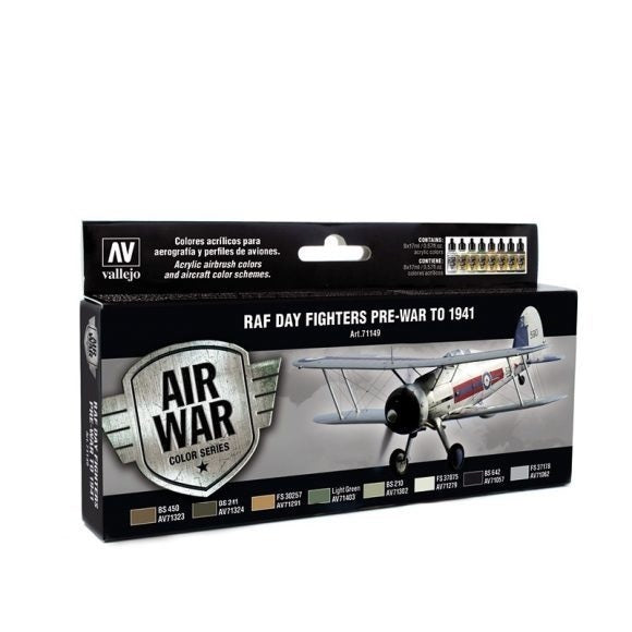 71149 Model Air RAF and FAA Day Fighters PreWar to 1941 8 Colour Acrylic Airbrush Paint Set