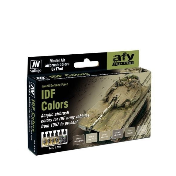 71210 Model Air IDF Colours Israeli Defence Force 6 Colour Acrylic Paint Set